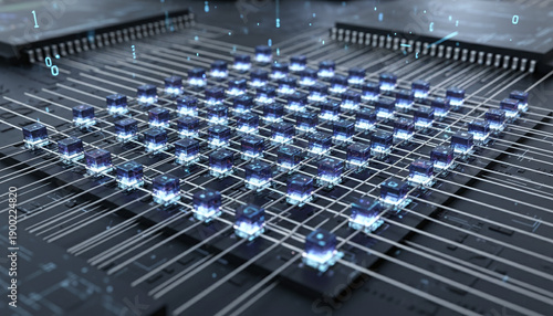 Memristor crossbar array architecture grid for neuromorphic computing