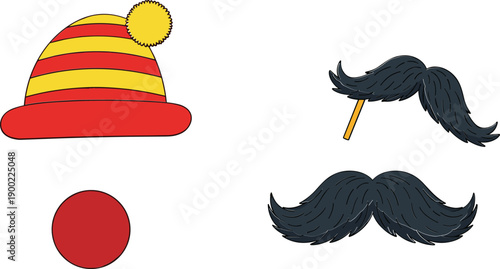 Colorful costume accessories for creative play