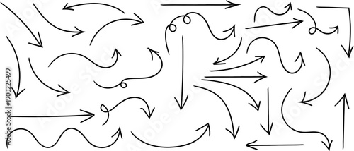 Chaotic arrows diagram illustrating complex movement and direction