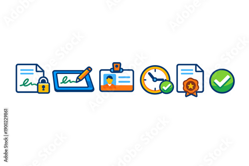 Secure document signing process involves identification, verification, timestamps, and certificates for legality and authenticity in business communications