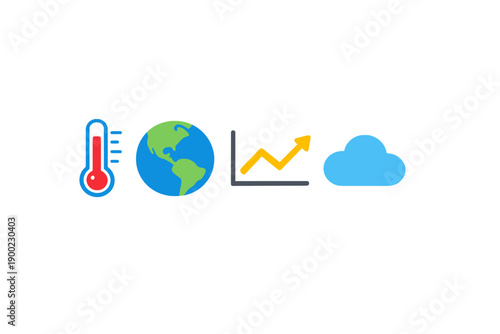 Climate change effects include rising temperatures, global patterns, and changing weather across various regions and seasons