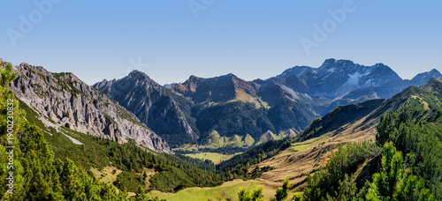 Rätikon Mountain Range and Malbun Valley Panorama