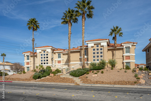 Modern architecture condos in Boulder city NV.