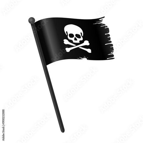 Pirate flag with skull and crossbones