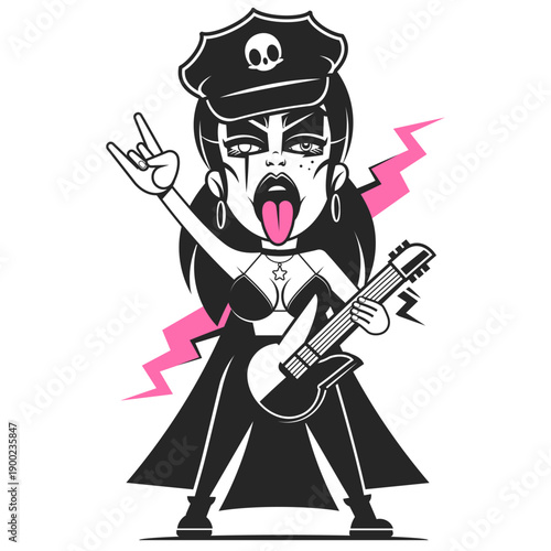 Series. beautiful girl with a guitar on a scene