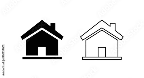 Simple House Home Building Real Estate Vector Icon Residential Property