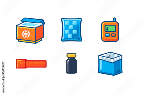 Specialized items for cold storage and health monitoring in a clean setting