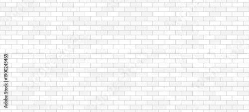 Seamless white brick wall pattern. subway tile background. ceramic tiled texture. Vector illustration usable for interior design and decor.