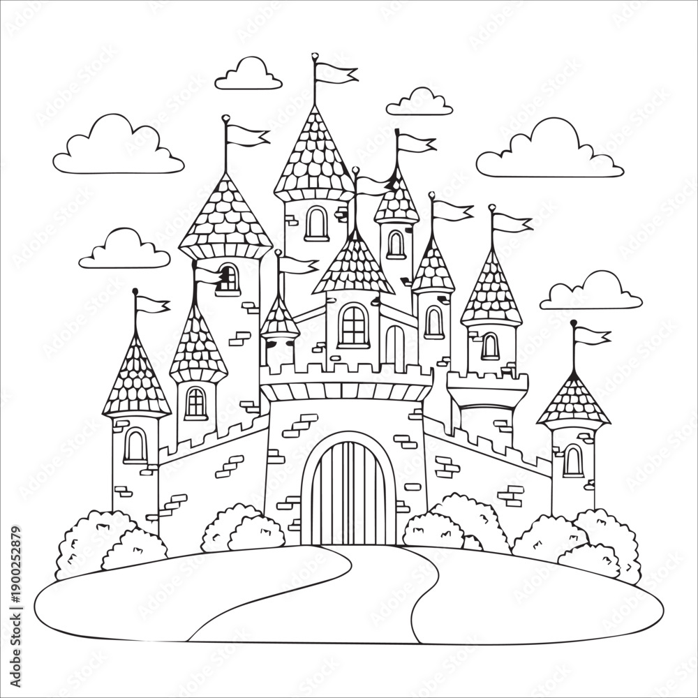 Naklejka premium Fairy Tale Castle