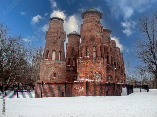 old cement kilns in the snow
