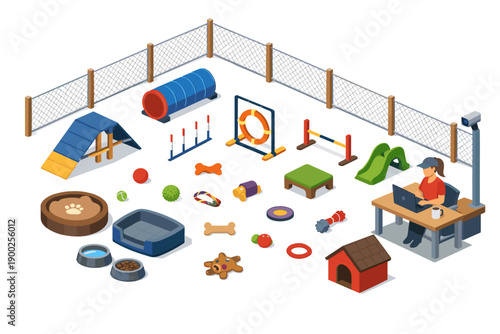 Dog agility course equipment and accessories for training and play