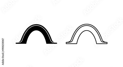 Architectural Archway Icon Representing Entrance Portal and Traditional Building Design Elements