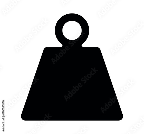 Weight icon silhouette vector illustration design on white background for representing heavy mass and measurement 