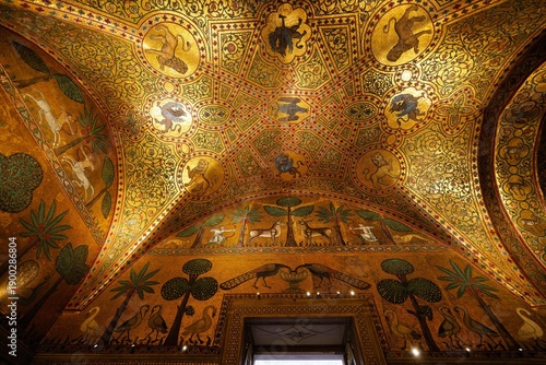 Foto Mosaics of the Roger's Room in the Royal Palace (or Norman Palace)