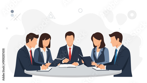 Business Meeting Teamwork Collaboration Strategy Discussion Office