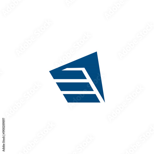 Creative Logo Design Letter E with Book Shape