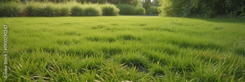 Wallpaper Mural Faded green lawn with yellowing grass in dead spot surrounded by healthy vibrant blades, pasture decay , nature deterioration, fungal infection Torontodigital.ca