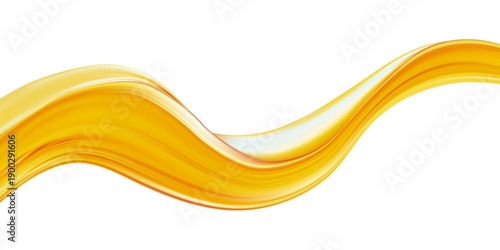 Elegant gold wave corner element.