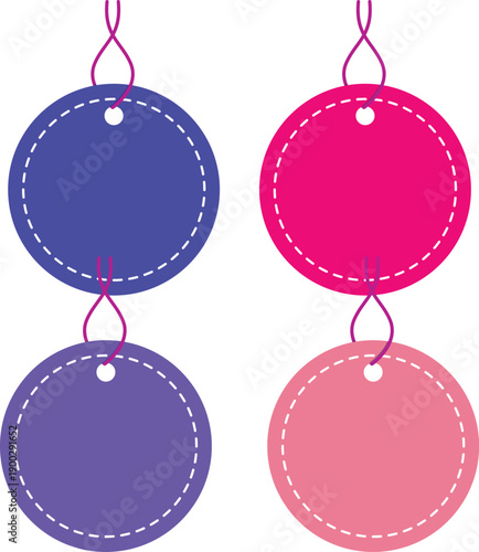 blank hanging round price tags 
