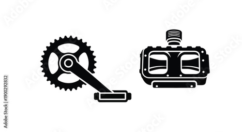 Bicycle pedal and clipless pedal system graphic silhouette