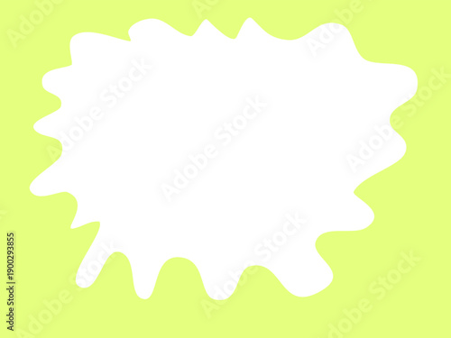 Soft green organic background frame. Natural fluid shape template for healthy lifestyle and eco-friendly content.