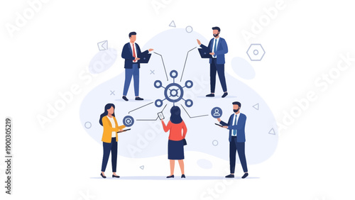 Business Teamwork Network Connection Concept