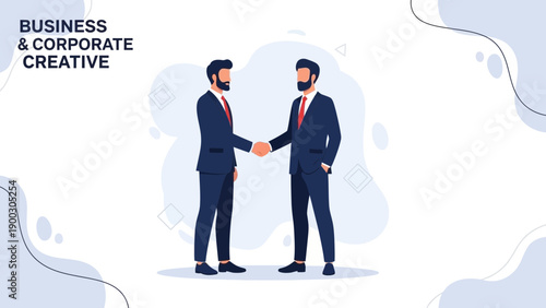 Businessmen shaking hands, corporate meeting, teamwork, partnership, agreement, success