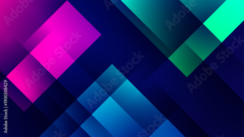 Geometric abstract art with colorful shapes, ideal for modern designs, print media, web graphics, and marketing materials. Energizing visual.