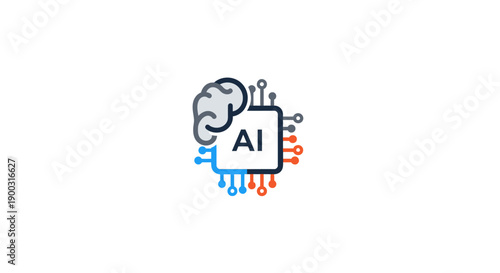 Artificial intelligence technology logo design.