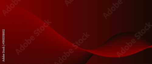 Elegant abstract background featuring smooth, flowing waves in deep red and black gradients. Perfect for modern presentations, banners, and digital wallpapers.