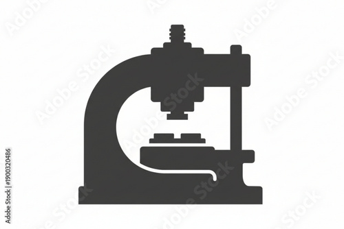 Mechanical Marvel: A meticulously crafted silhouette of a robust industrial machine, embodying the essence of manufacturing and precision engineering.