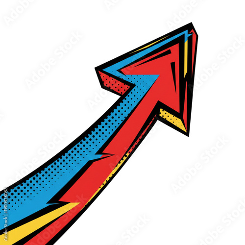 arrow direction design in pop art style, isolated on white background.arrow direction design in pop art style, isolated on white background.