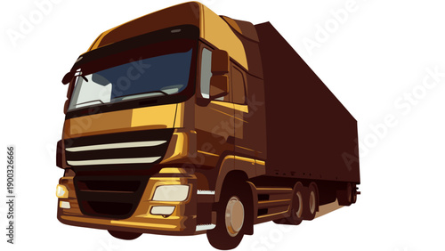 Cargo Truck Illustration for Logistics and Freight Transportation