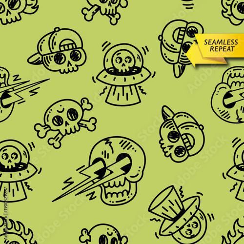 SKULLS_0001_REPEAT_GREEN 2