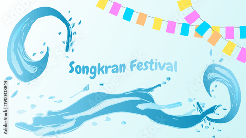 Songkran Thai New Year Water Festival Splash.