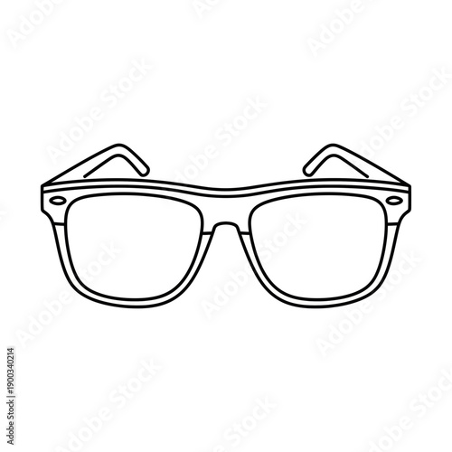 Hipster Glasses Outline Vector