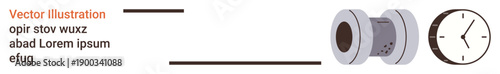 Engineering, time management, mechanical design, manufacturing, scheduling, efficiency . Mechanical component and clock elements. Engineering and time management concepts