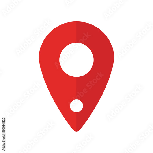 Red Map Pin Icon Symbol Location.