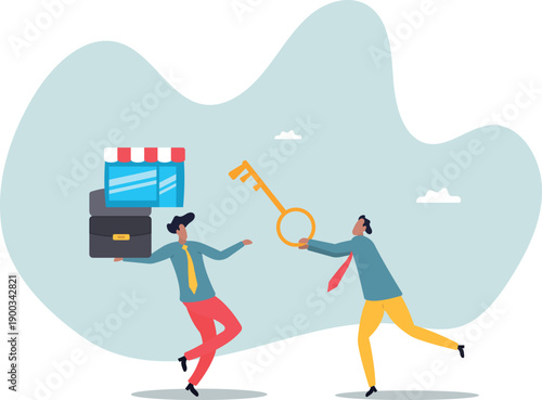 Small business key to success, open new shop, start new business or company, entrepreneur or SME,about a man and his life.