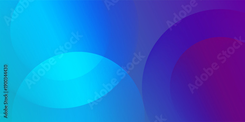 A modern vector background featuring overlapping translucent circles in a vivid blue and purple gradient.