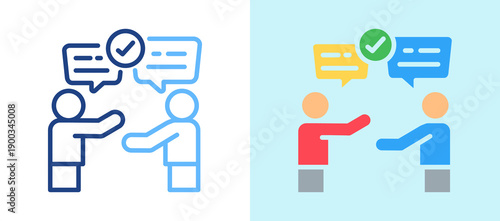 Interpersonal Skills line color icon