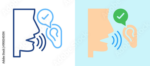 Active Listening line color icon