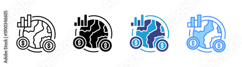 Free Trade icon set multiple style collection