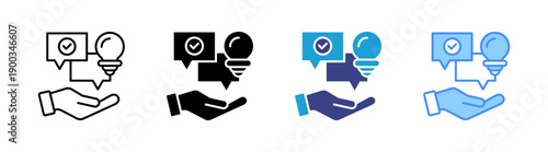 Advice icon set multiple style collection
