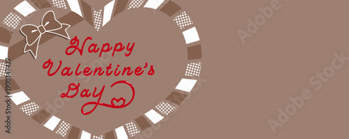 落ち着いた色味のバレンタイン販促用バナー素材