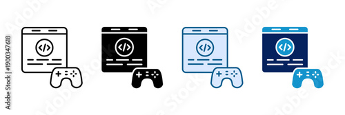 Game Development Icon Set Multiple Style Collection
