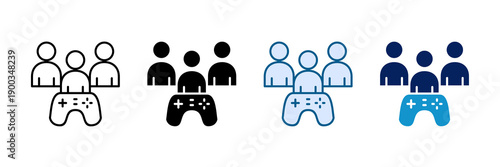 Esports Team Icon Set Multiple Style Collection