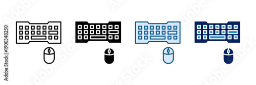 Gaming Keyboard Icon Set Multiple Style Collection