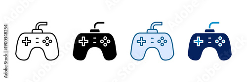 Gaming Controller Icon Set Multiple Style Collection