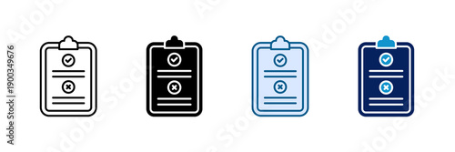 Pass Fail Result Icon Set Multiple Style Collection